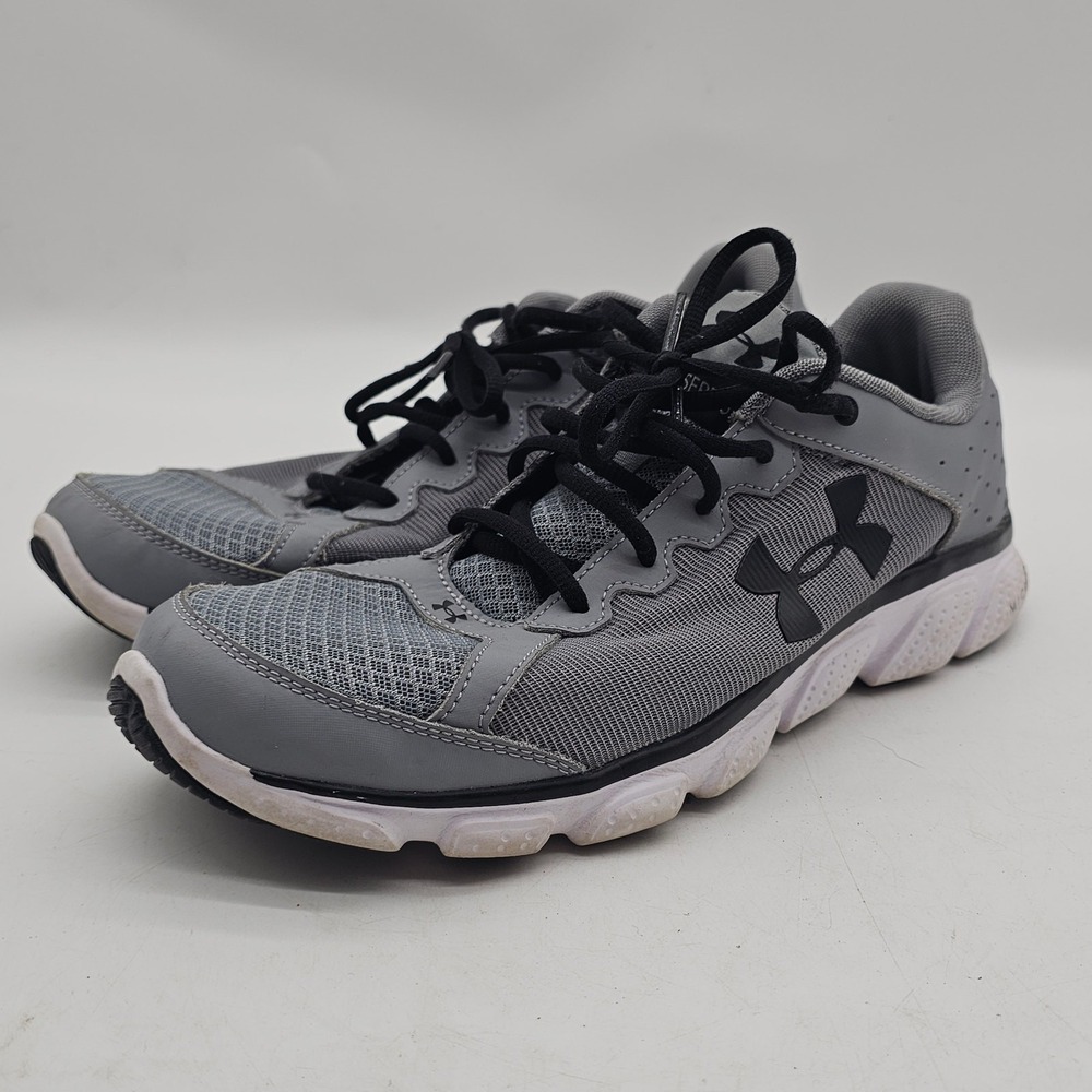 Under Armour Micro‎ G Assert 6 Grey White Running Shoes Men's Size 10